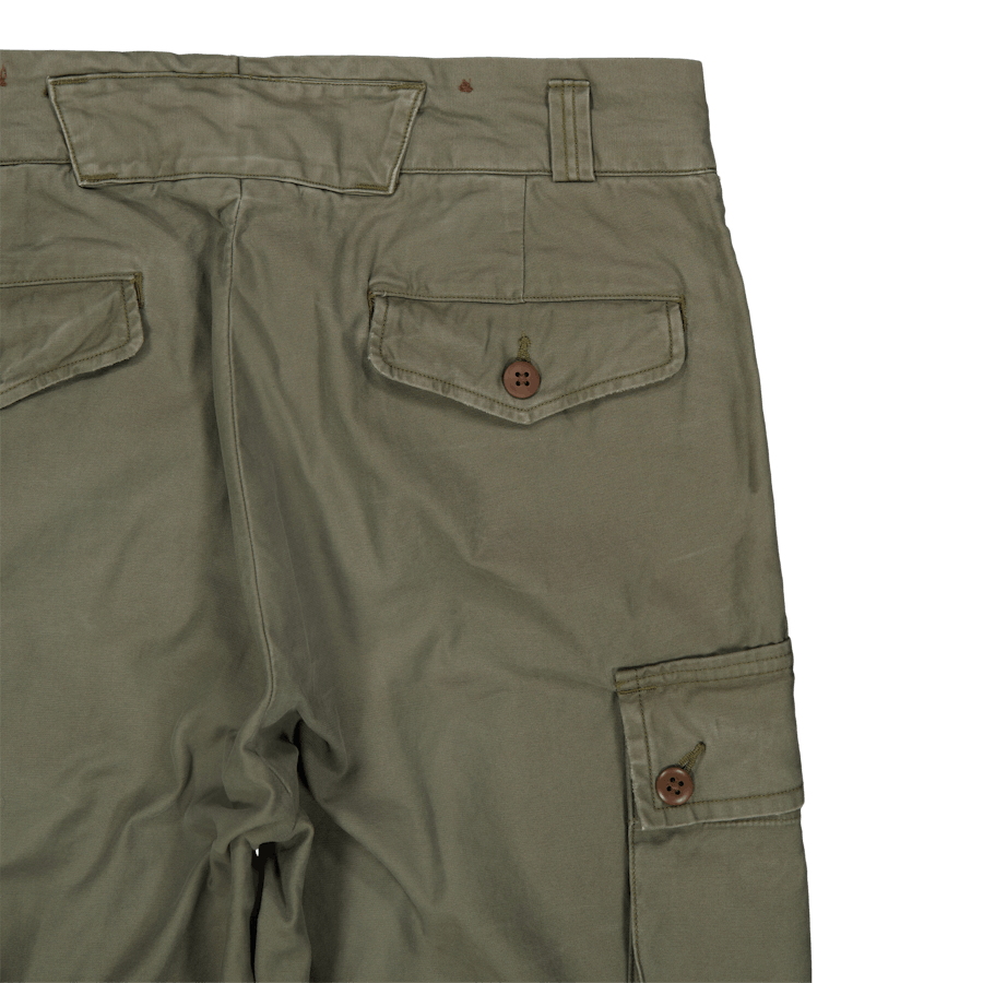 Baggy Fit Reverse-Sateen Cargo Pant Verde termico