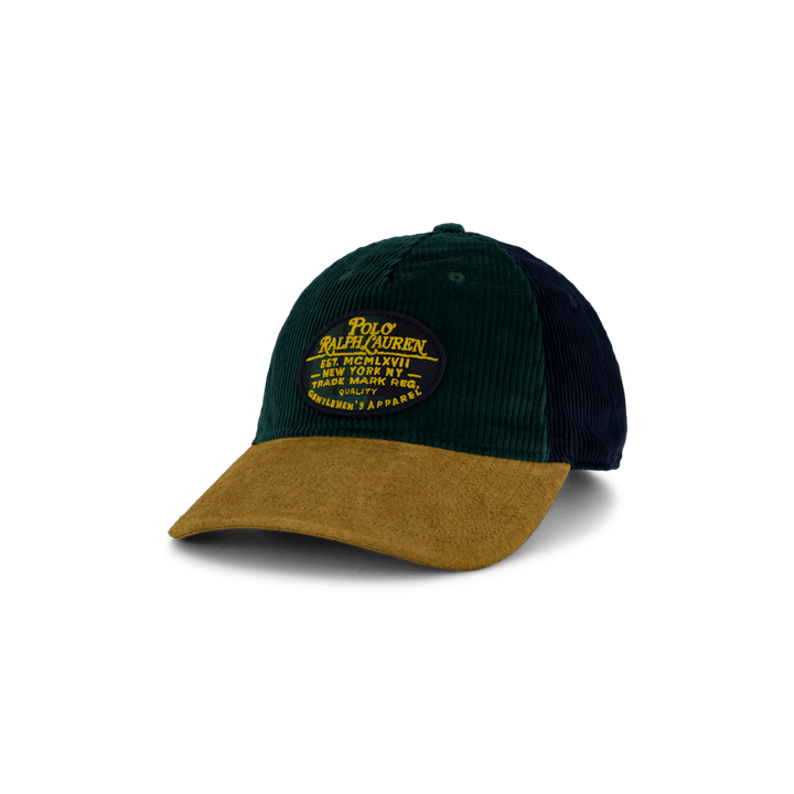 Suede-Bill Corduroy Ball Cap College Green/Aviator Navy