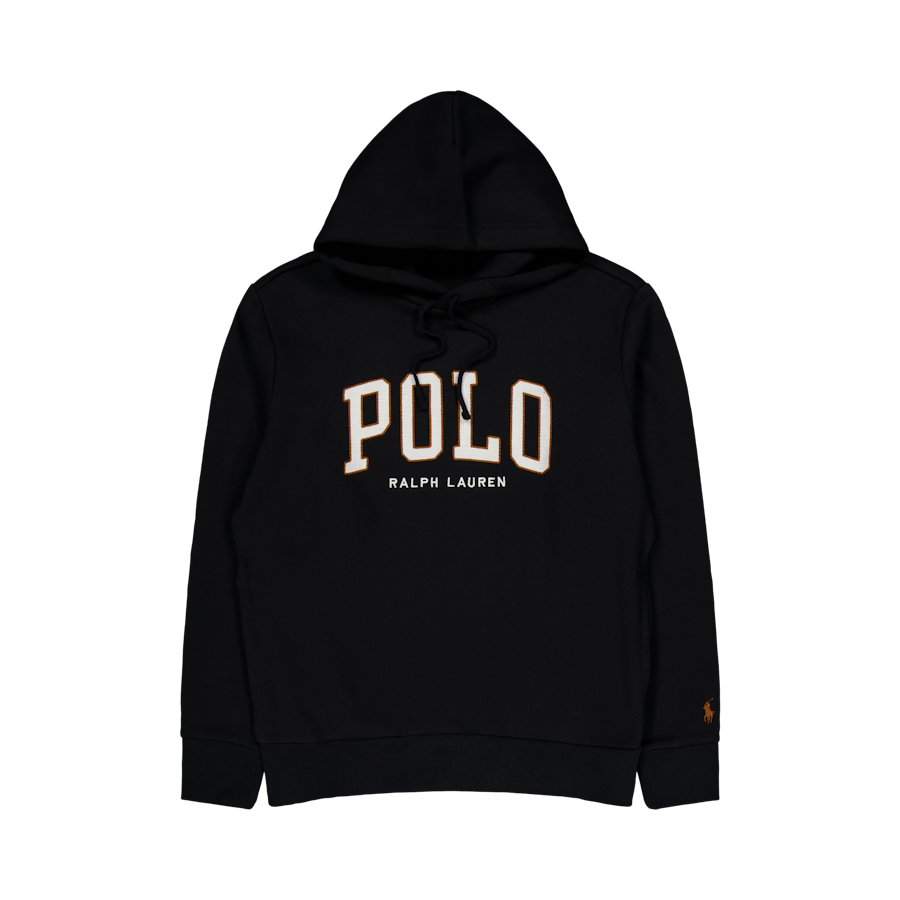The RL Fleece Logo Hoodie Polo Black