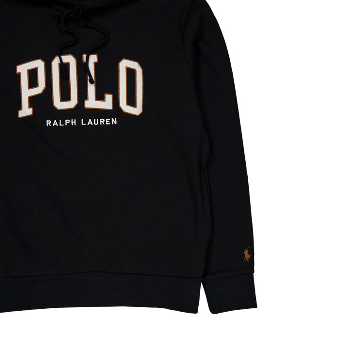 The RL Fleece Logo Hoodie Polo Black