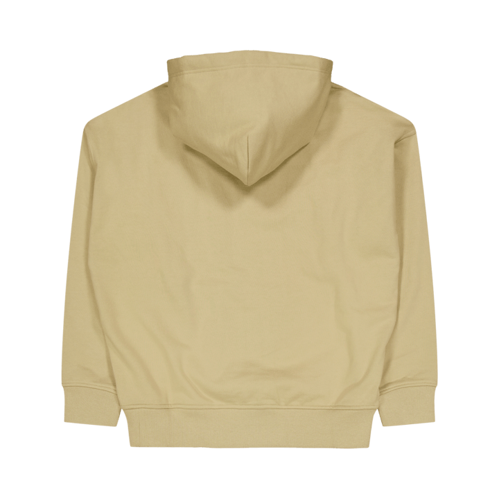 Felpa con cappuccio in pile con logo dal taglio rilassato Classic Khaki