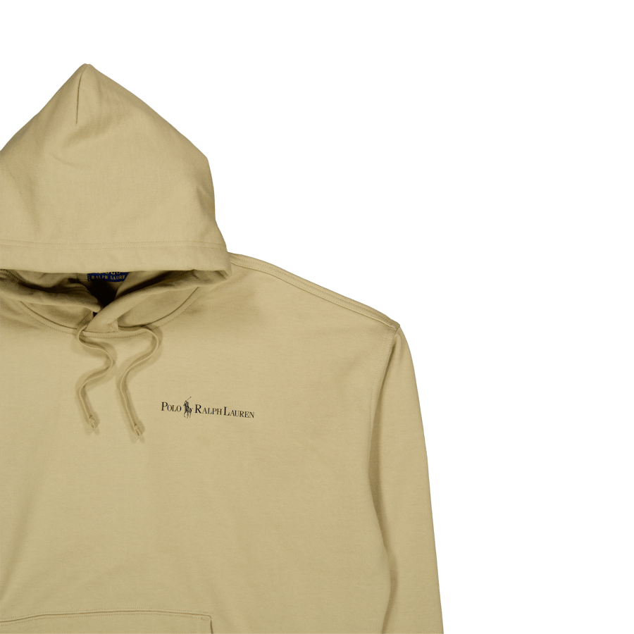 Felpa con cappuccio in pile con logo dal taglio rilassato Classic Khaki