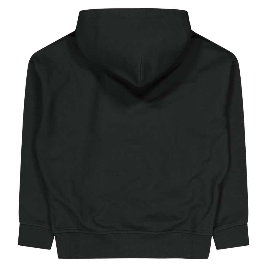 Relaxed Fit Logo Fleece Hoodie Faded Black Canvas