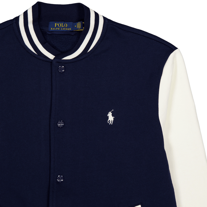 Baseballjakke i fleece Cruise Navy/Clubhouse Cream