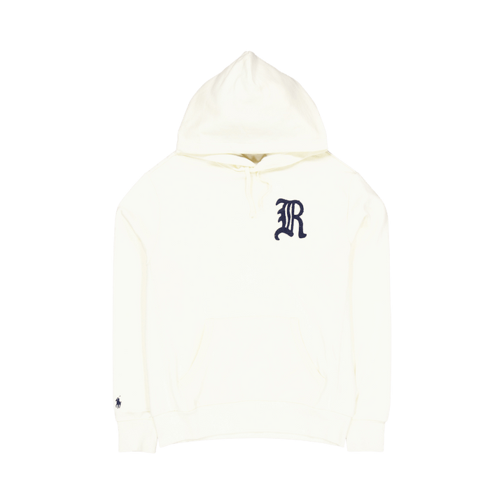 Felpa con cappuccio in pile con applicazioni Clubhouse Cream