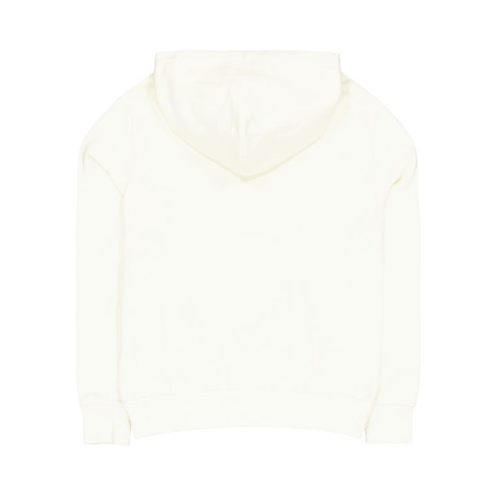 Felpa con cappuccio in pile con applicazioni Clubhouse Cream