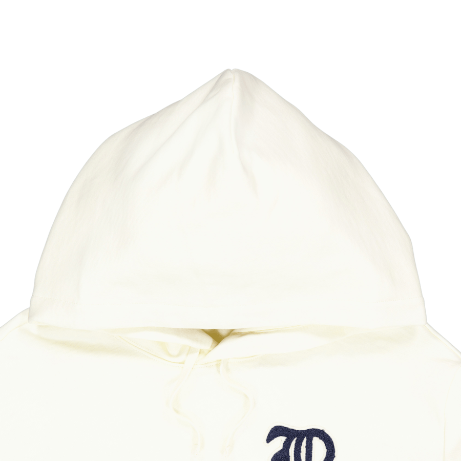 Felpa con cappuccio in pile con applicazioni Clubhouse Cream
