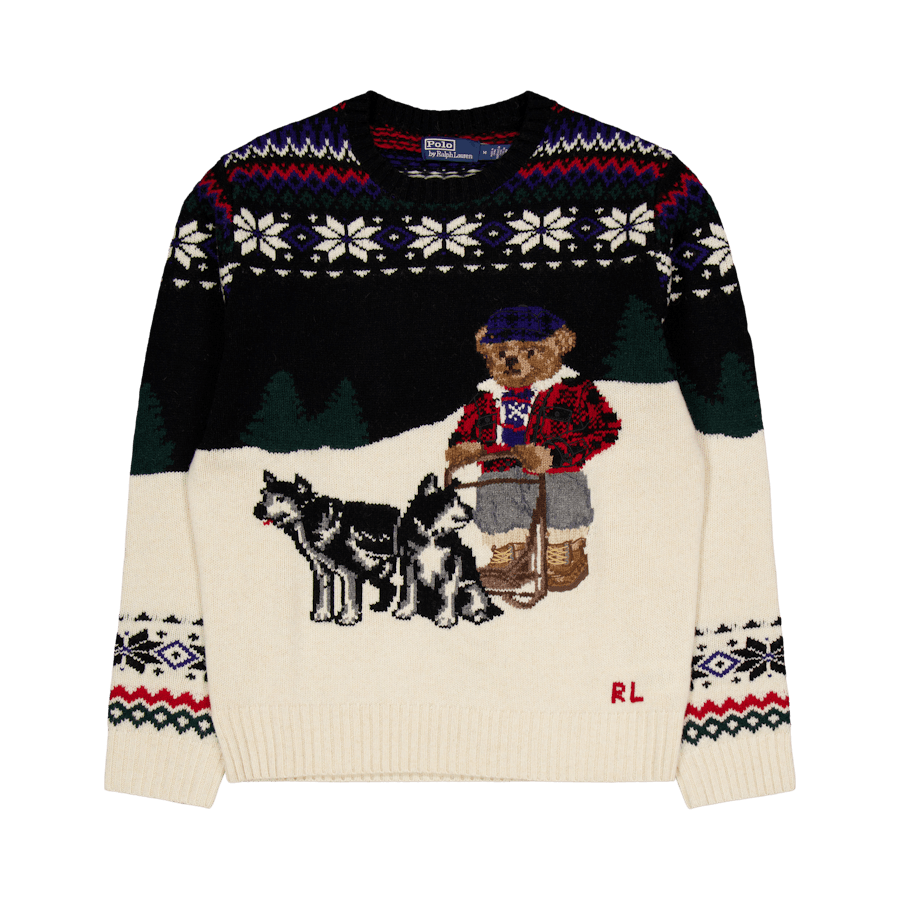 Polo Bear Wool-Blend Sweater Snowflake Combo
