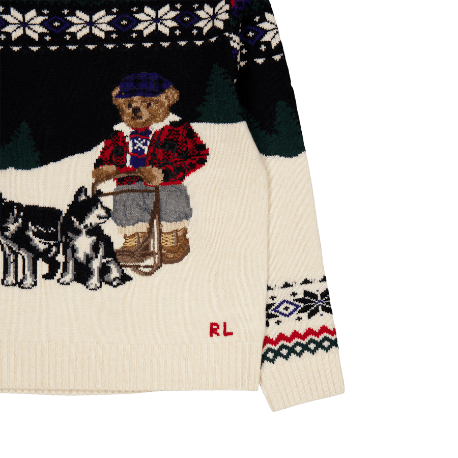 Polo Bear Wool-Blend Sweater Snowflake Combo