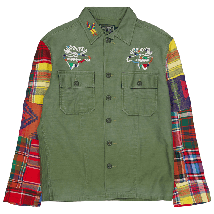 Camicia da lavoro con maniche a contrasto dal taglio personalizzato 6201 Military Mash Up