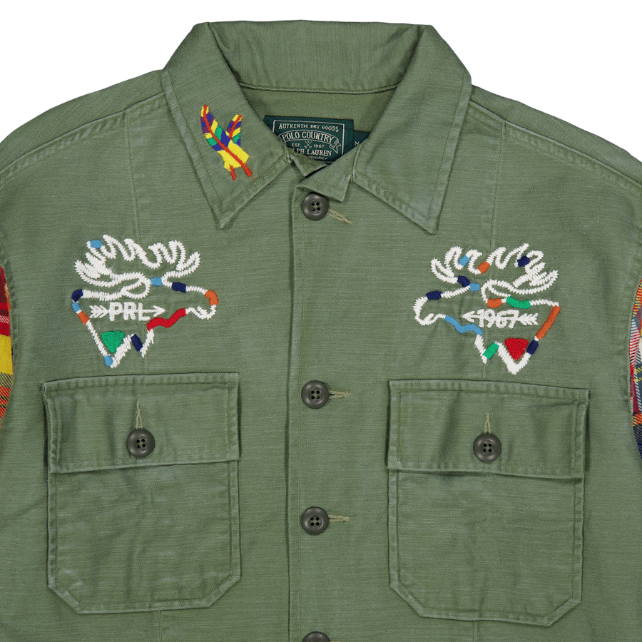 Camicia da lavoro con maniche a contrasto dal taglio personalizzato 6201 Military Mash Up