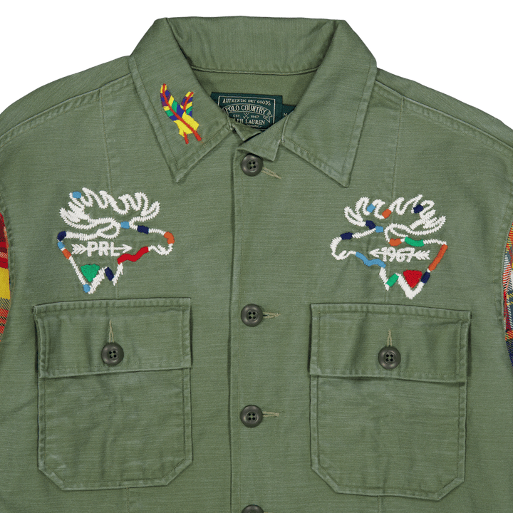 Camicia da lavoro con maniche a contrasto dal taglio personalizzato 6201 Military Mash Up