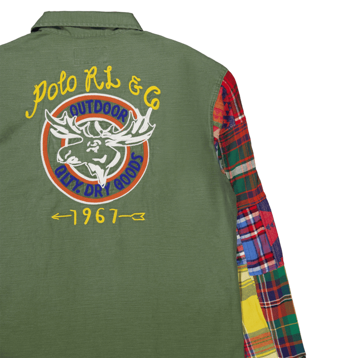 Camicia da lavoro con maniche a contrasto dal taglio personalizzato 6201 Military Mash Up