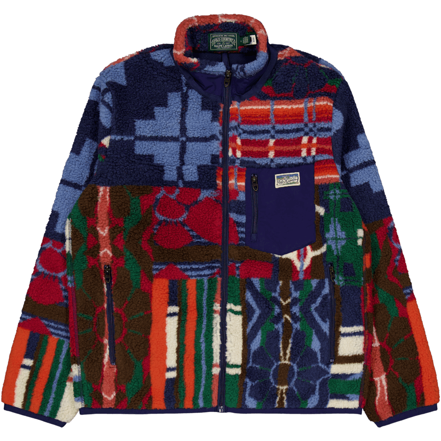 Patchwork Pile Fleece Jacket Pinelodge Patchwork