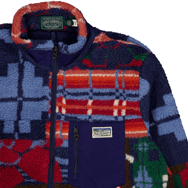 Patchwork Pile Fleece Jacket Pinelodge Patchwork