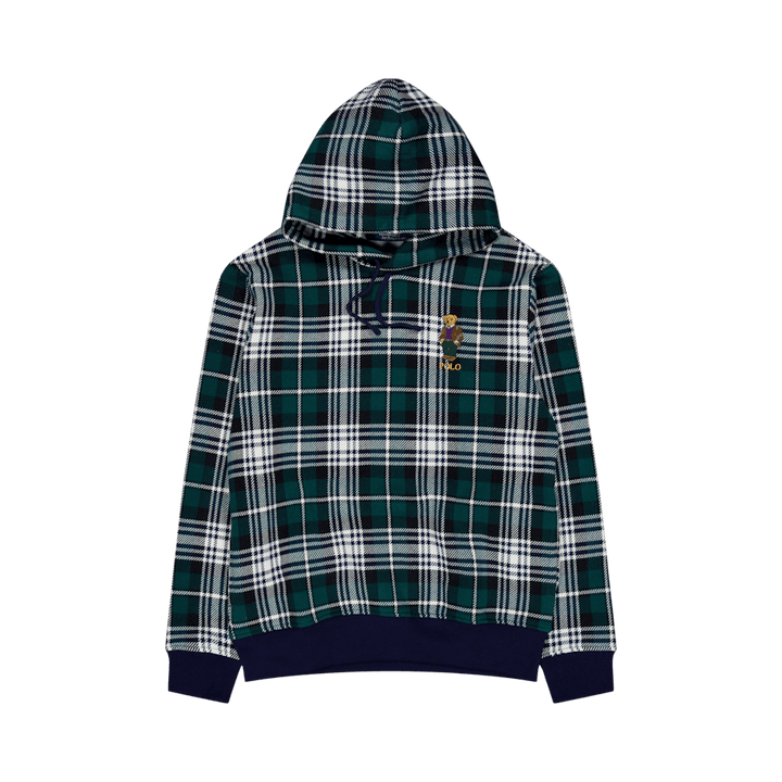 Polo Bear Plaid Felpa con cappuccio Fa23 Tartan Hrtg Bear