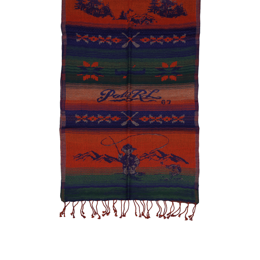 Polo Bear Scenic Wool Scarf Multi