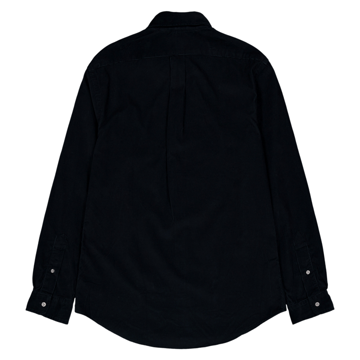 Camicia di velluto a coste dal taglio personalizzato Polo nero