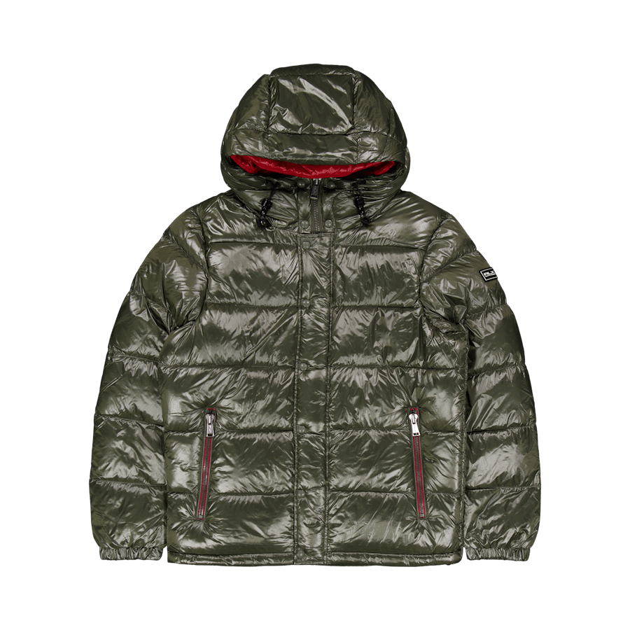 Water-Repellent Down Jacket Fossil Green/Rl 2000 Red