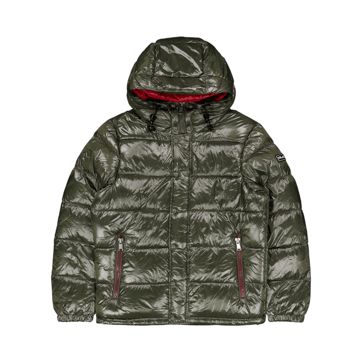 Water-Repellent Down Jacket Fossil Green/Rl 2000 Red