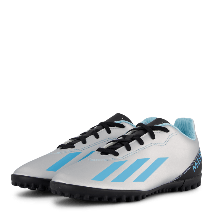 X Crazyfast Messi.4 Turf Boots Silver Met.