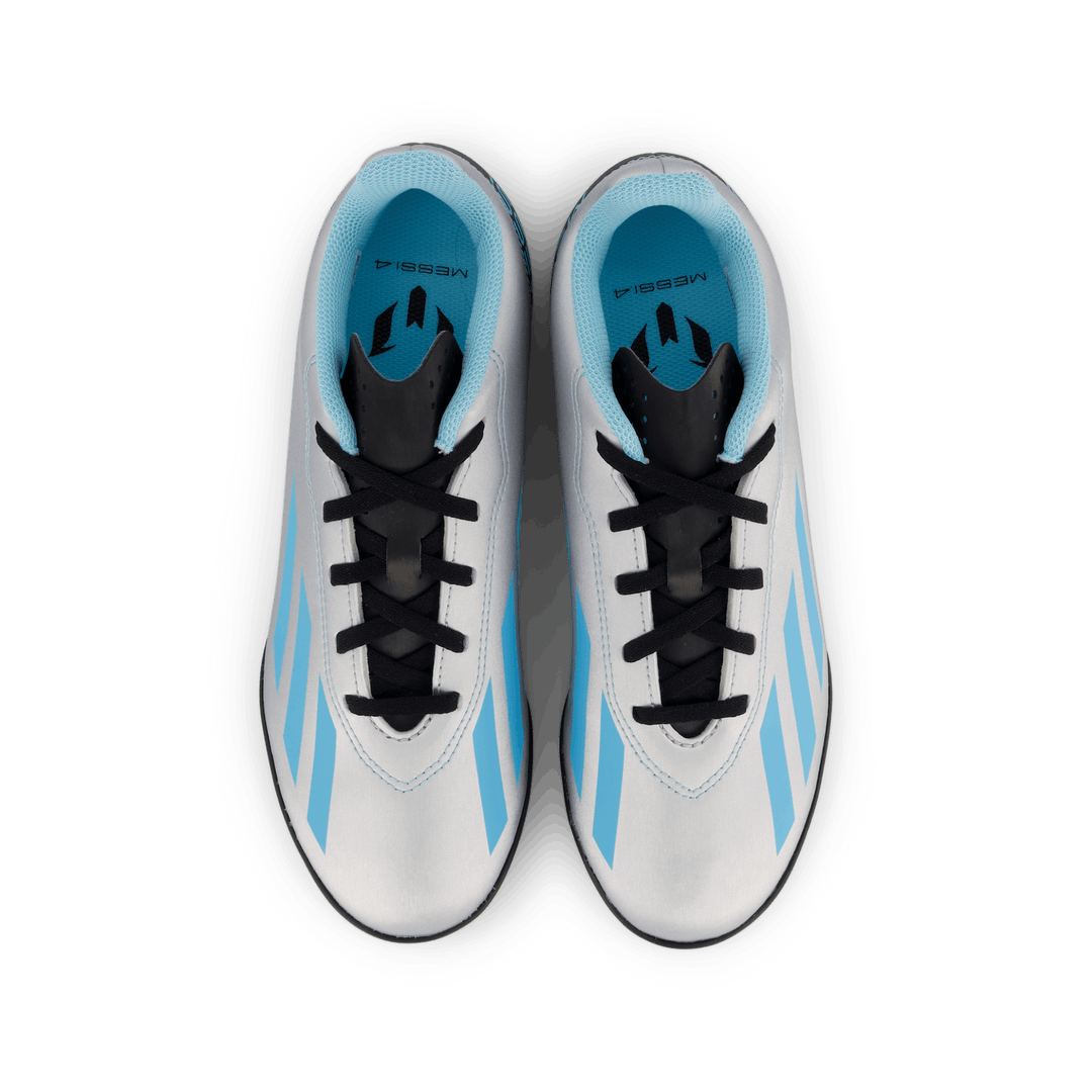 X Crazyfast Messi.4 Turf Boots Silver Met.