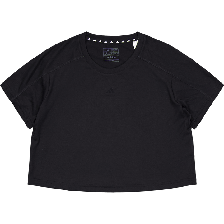 AEROREADY Train Essentials 3 Bar Logo Crop T-Shirt Black