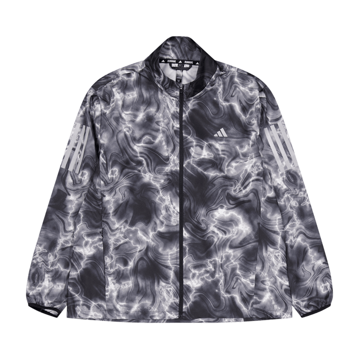 Běžecká větrovka s kapucí Own the Run Allover Print White