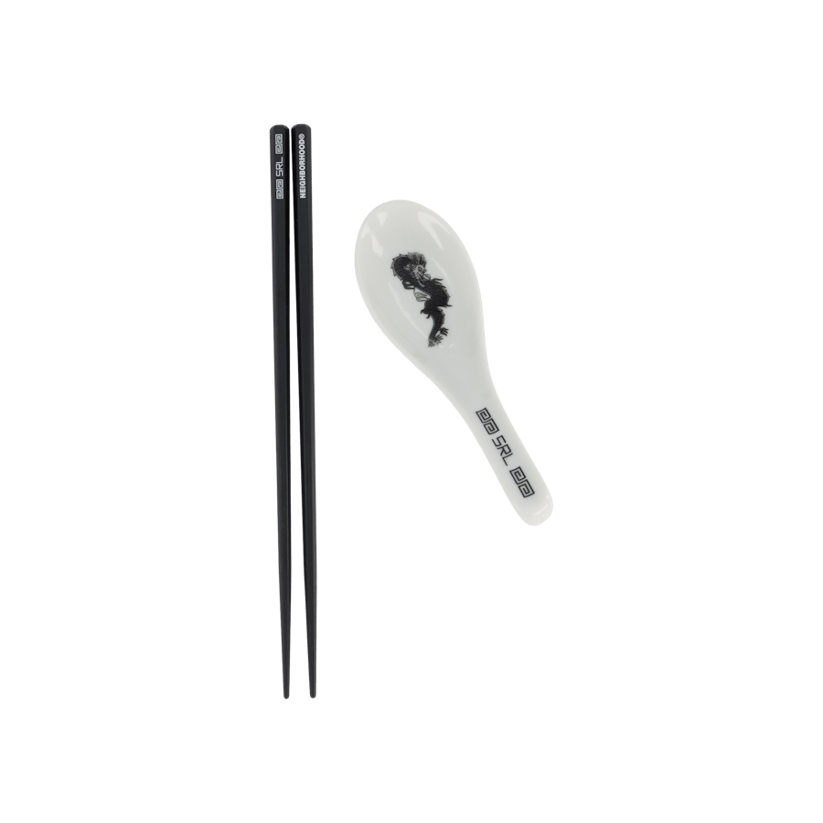 Srl . Chopsticks & Spoon Set Gray
