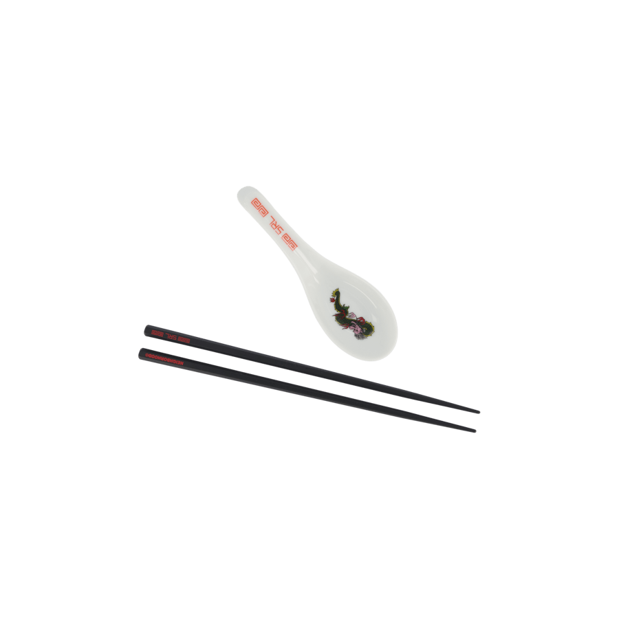 Srl . Chopsticks & Spoon Set Red