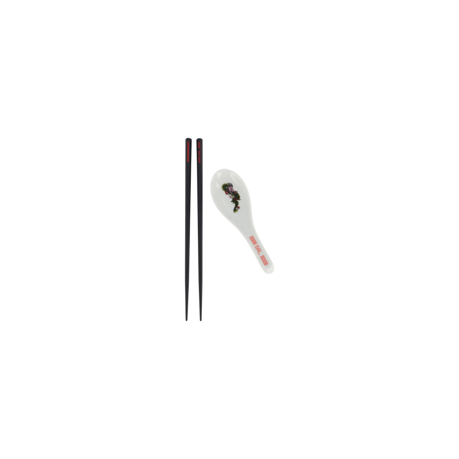 Srl . Chopsticks & Spoon Set Red