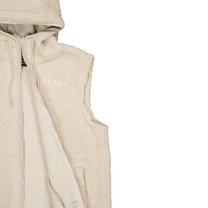 Pile Long Vest Oatmeal