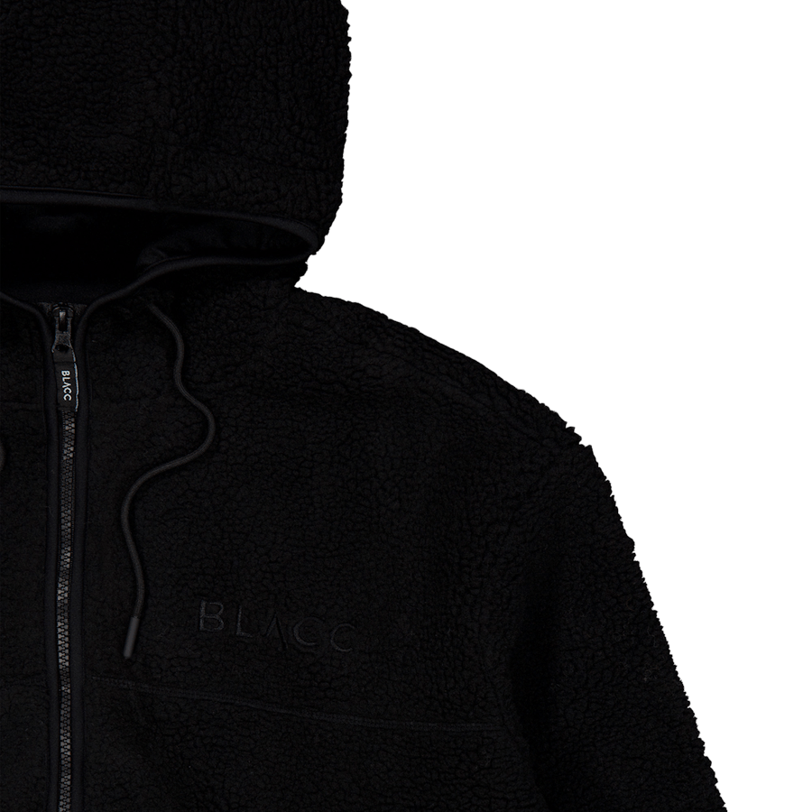 Pile Hood Jacket Jet Black