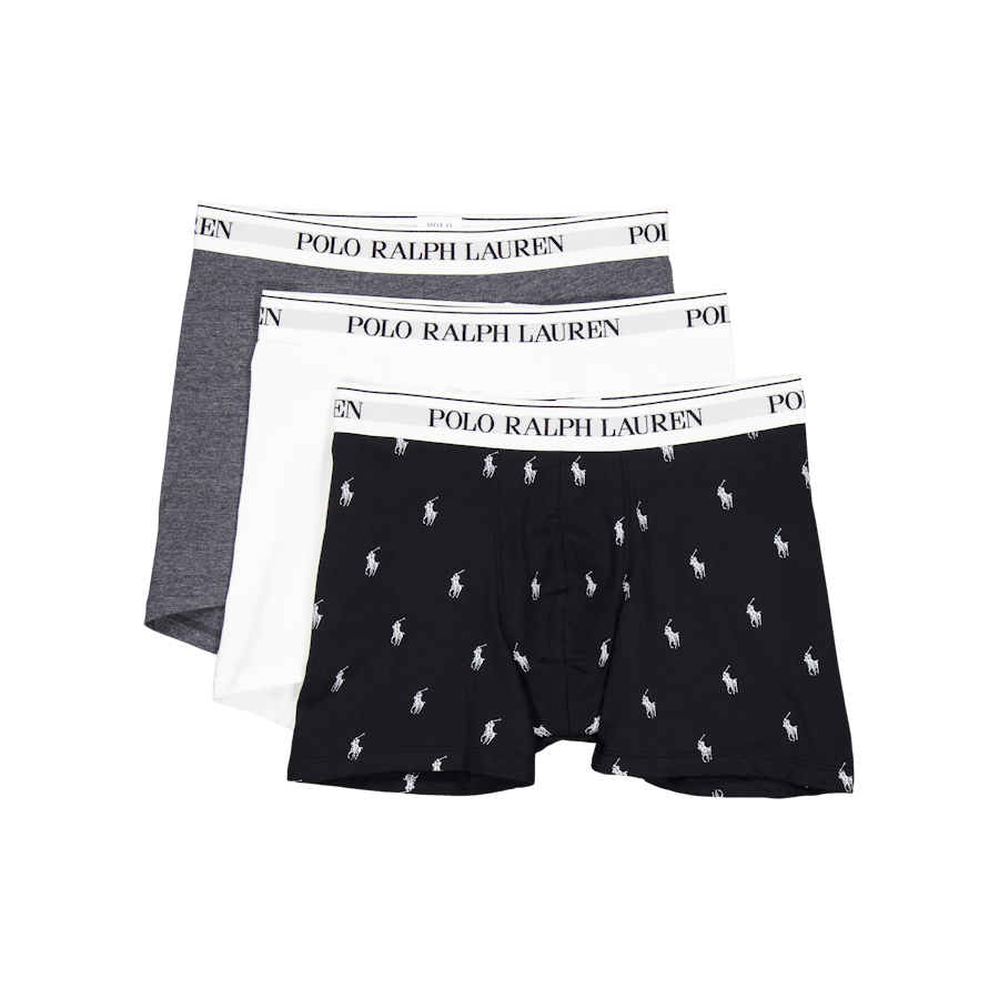 Stretch Cotton Boxer Brief 3-Pack 3PK Black Aopp / Chrcl Htr / White