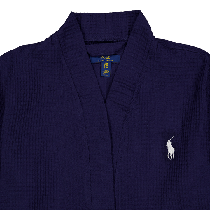 Cotton Piqué Robe Cruise Navy
