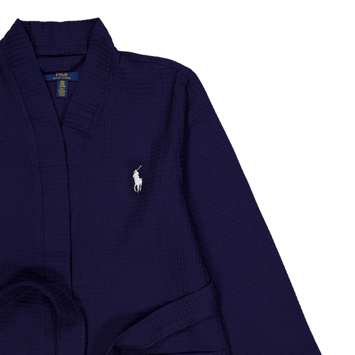 Cotton Piqué Robe Cruise Navy