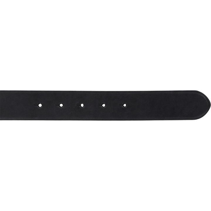Pony Plaque Leather Belt Black / Matte Black
