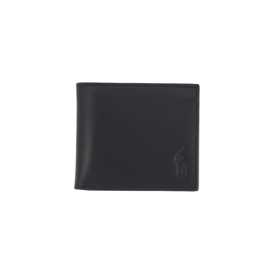 Signature Pony Leather Wallet Black / White
