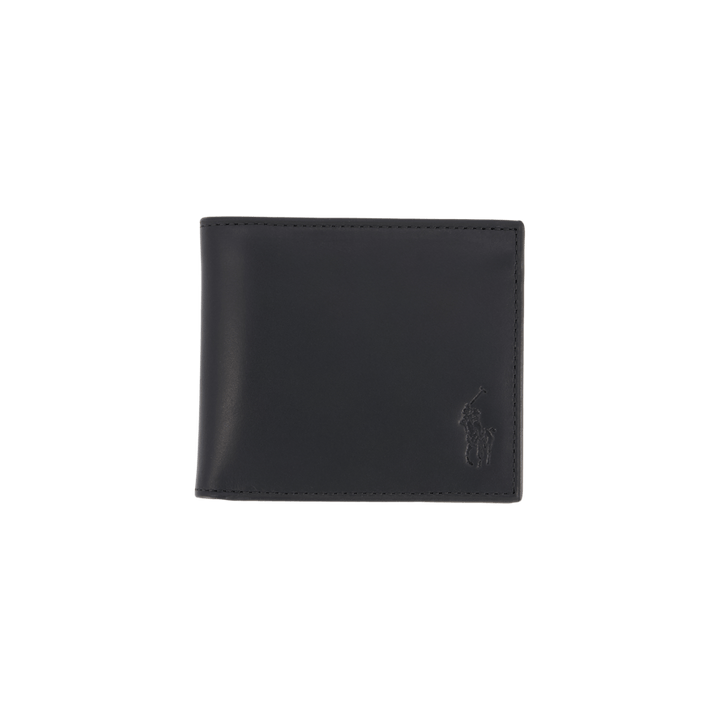 Signature Pony Leather Wallet Black / White