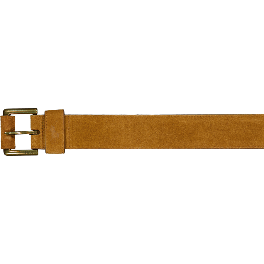 Signature Pony Suede Belt Tan