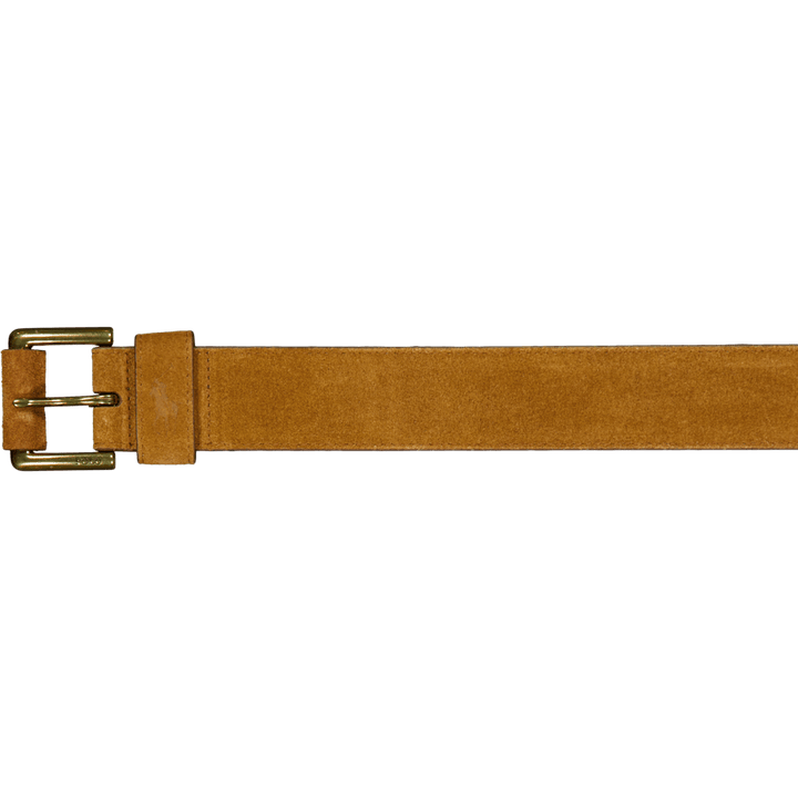 Signature Pony Suede Belt Tan