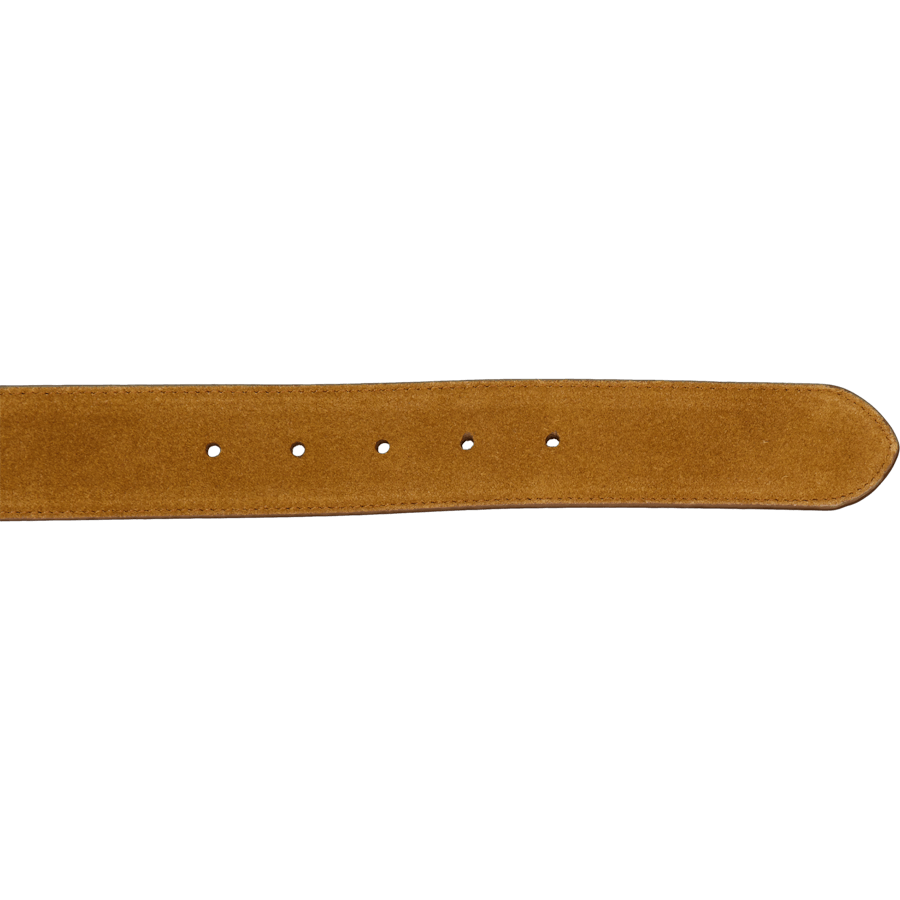 Signature Pony Suede Belt Tan