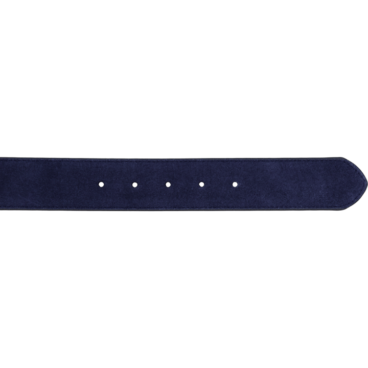 Signature Pony Suede Belt Navy