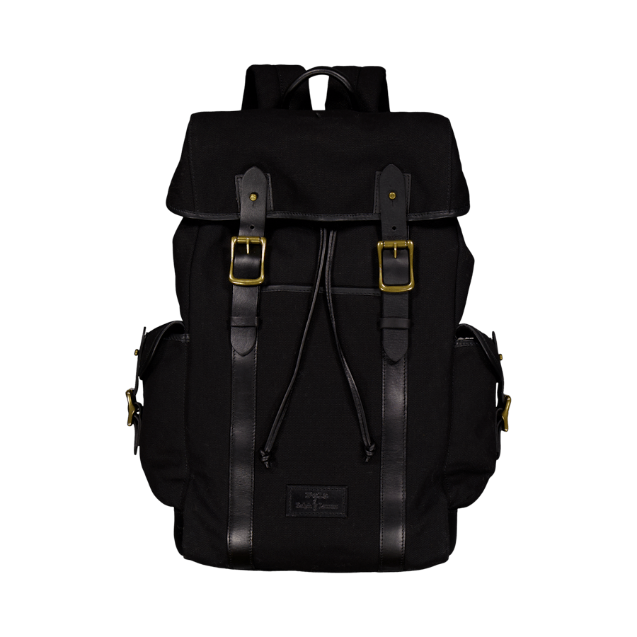 Polo Ralph Lauren Canvas / Leather Flap Backpack