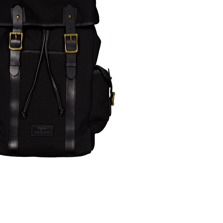 Polo Ralph Lauren Canvas / Leather Flap Backpack