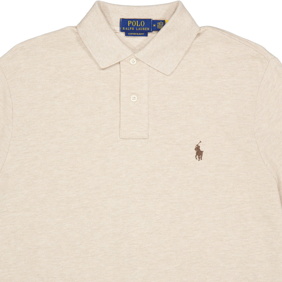 Custom Slim Fit Mesh Polo Shirt Expedition Dune Heather
