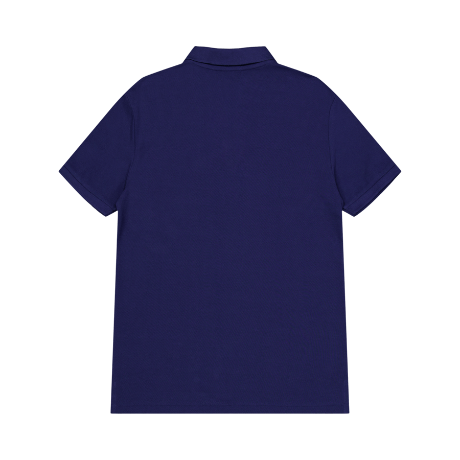 Polo personalizzata slim fit in mesh Newport Navy