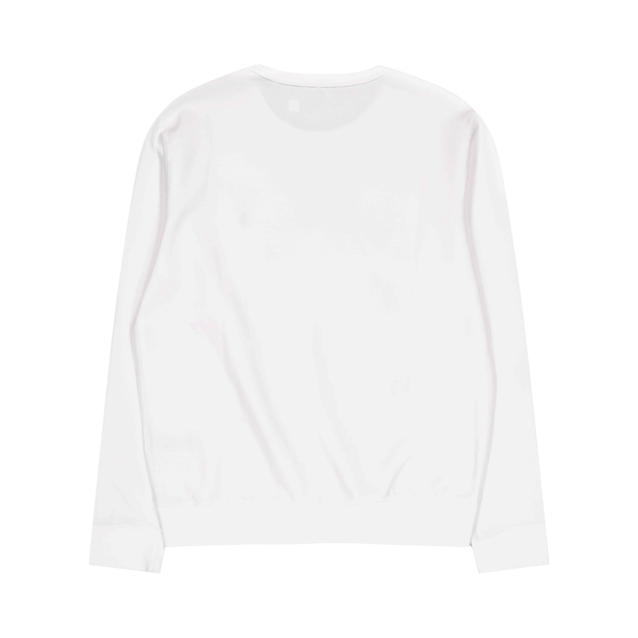 Marmoriertes Sweatshirt aus Doppelstrick Weiß