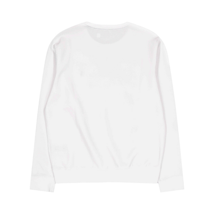 Marmoriertes Sweatshirt aus Doppelstrick Weiß