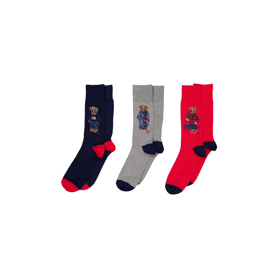Polo Ralph Lauren 4-pack Giftbox Bear Socks 001 Gb 3 Bears